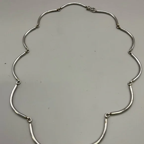 Silver Pendant Necklace with Intricate Design - Picture 2 of 3